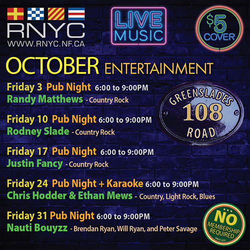 October Entertainment ad