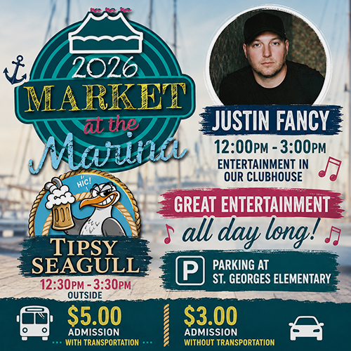 Market at the Marina Justin Fancy ad
