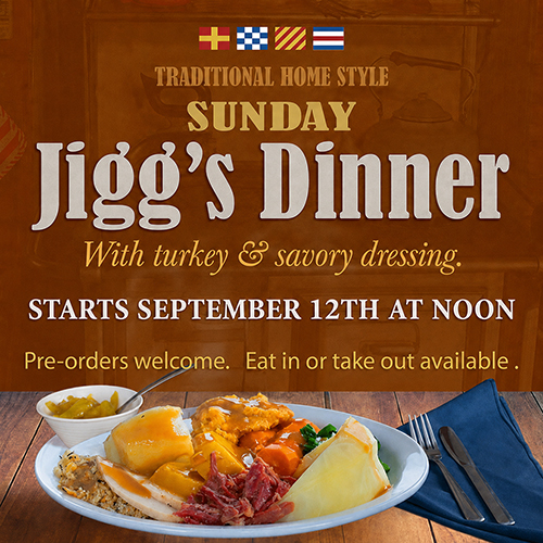 Jiggs Dinner ad