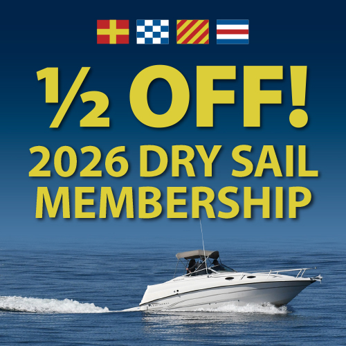 Dry Sail Membership ½ Price ad