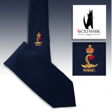 WOLFMARK® polyester navy tie with stitched RNYC emblem